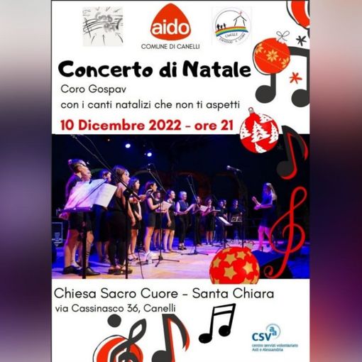 La locandina del concerto in programma la sera di sabato 10 dicembre