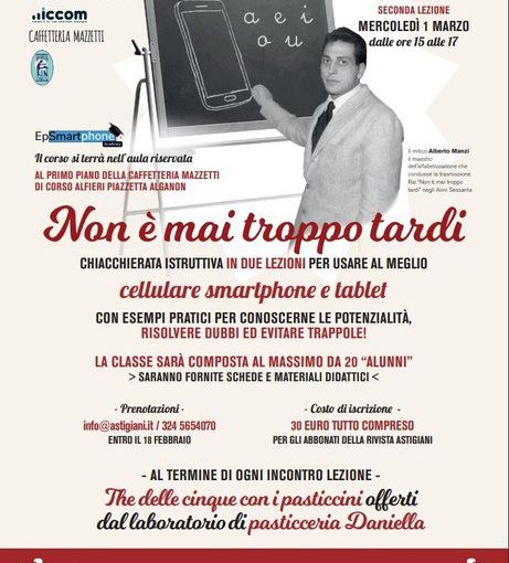 La locandina dell'iniziativa di &quot;Astigiani&quot;