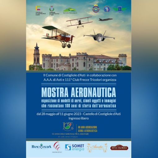 Cent'anni di storia dell'Aeronautica in mostra al castello di Costigliole d'Asti