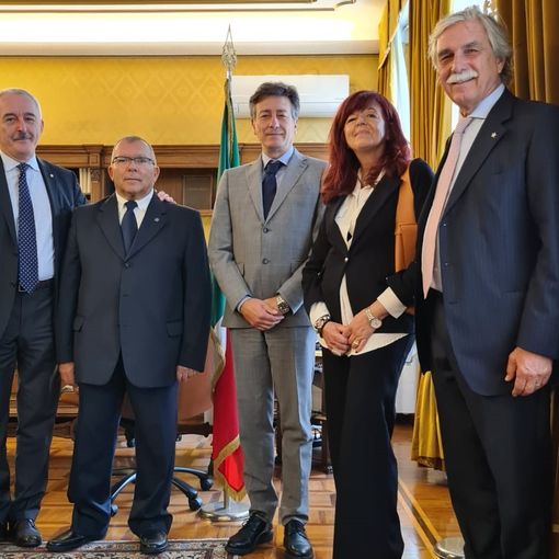 I neo Maestri del Lavoro con il prefetto Ventrice