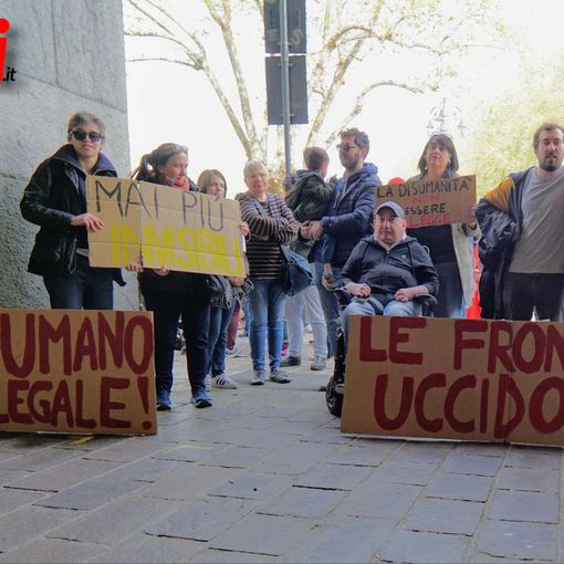 La manifestazione della sinistra astigiana in occasione del Decreto Cutro