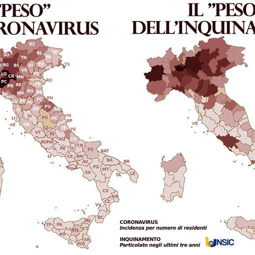 Inquinamento e Covid-19, potrebbe esserci un collegamento? Un'indagine dell'UNSIC, sindacato imprenditori e coltivatori, ne discute a livello nazionale