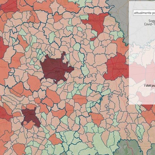 Mappa contagi covid in Piemonte