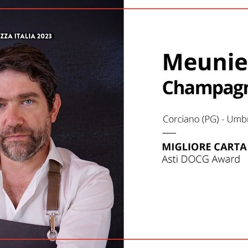 Meunier Champagne &amp; Pizza di Corciano (PG), cui è andato il riconoscimento messo in palio dall'Asti DOCG