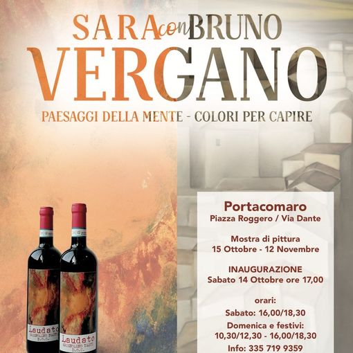 La locandina della mostra portacomarese di Sara e Bruno Vergano
