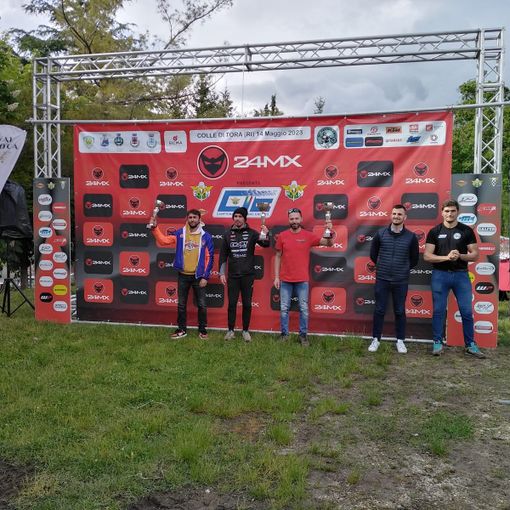 Christian Natta sul podio nella categoria Expert 250 2 tempi
