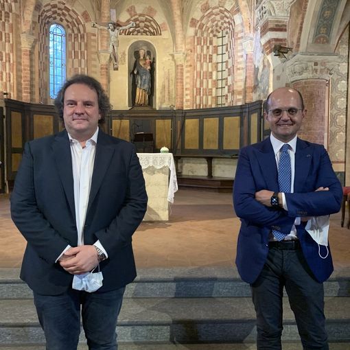 Simone Solaro (a sinistra) con Paolo Porrino, presidente del Gruppo interregionale Piemonte Valle d’Aosta UCID