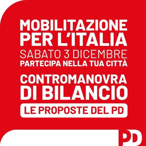 Anche il PD astigiano sabato scenderà in piazza contro la Manovra