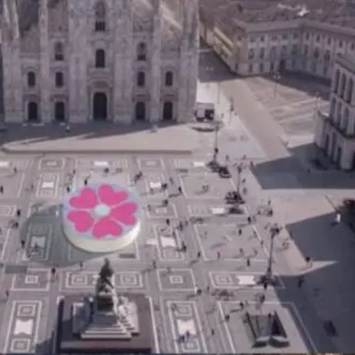 Fotomontaggio padiglione primula di Boeri in piazza del Duomo