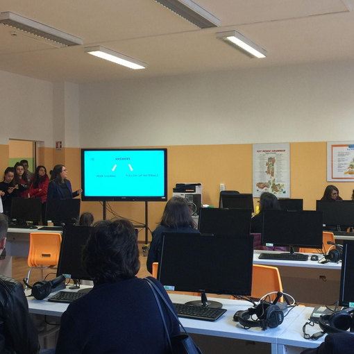 Un'aula dell'istituto Pellati
