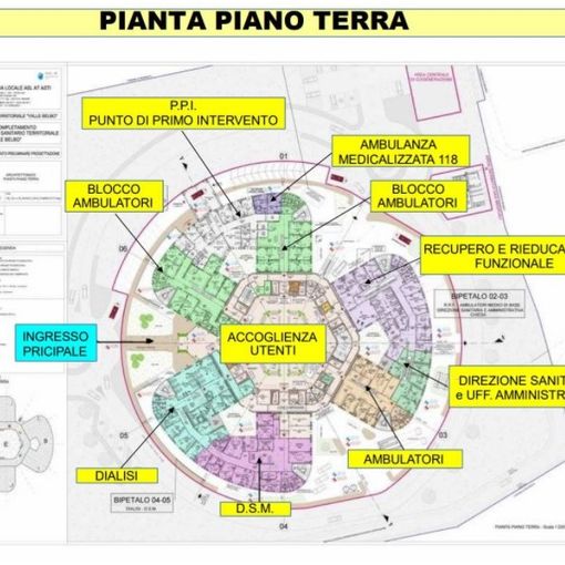 Planimetrie ospedale Valle Belbo