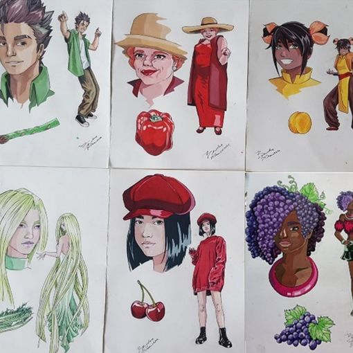 L'opera di Francesca Benchea, della classe terza, che si è aggiudicata il primo premio nella sezione Arti figurative