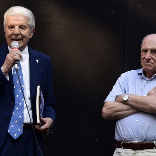 Don Berzano con Piercarlo Grimaldi