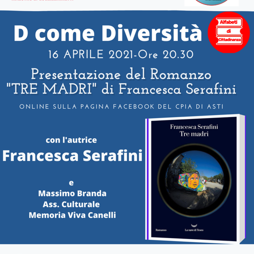 Locandina dell'incontro online con Francesca Serafini
