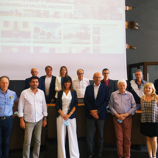 I sindaci e il manager di Distretto alla recente presentazione del sito web in Provincia.