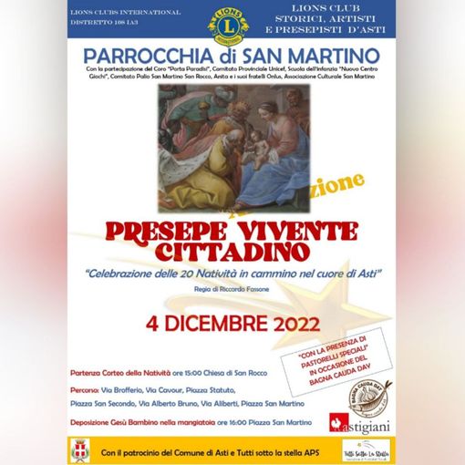 La locandina dell'edizione 2022 del Presepe vivente di San Martino