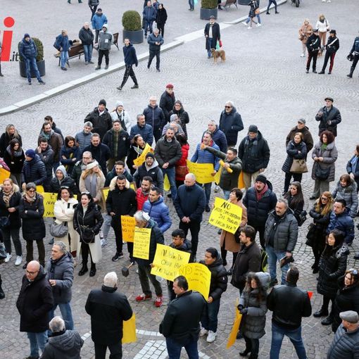 Una delle proteste degli ambulanti dei giorni scorsi
