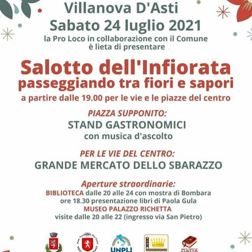 A Villanova d'Asti sabato sera torna l'Infiorata