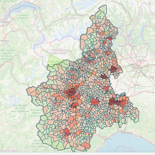 Coronavirus Piemonte: sul sito della Regione la mappa dei contagi, comune per comune
