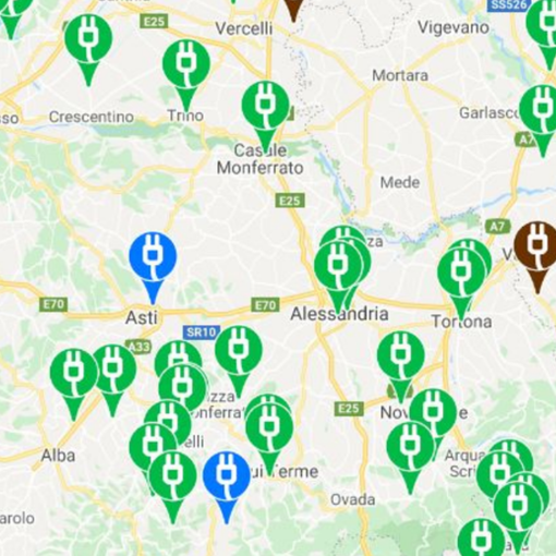 La mappa delle colonnine