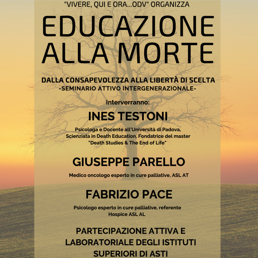 Sabato 4 febbraio ad Astiss il seminario &quot;Educazione alla Morte&quot;