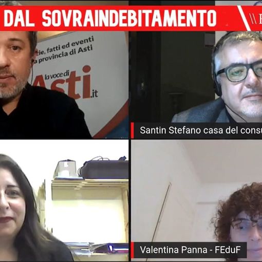 Un fermo immagine tratto dal video incontro trasmesso in diretta ieri pomeriggio