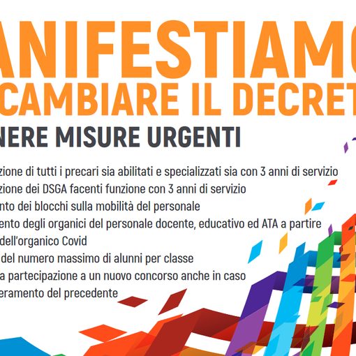&quot;Manifestiamo per cambiare il decreto e ottenere misure urgenti&quot;. i sindacati della scuola scendono in campo