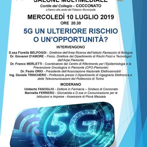 L'Unione dei Comuni Riviera del Monferrato organizza il convegno &quot;5G un ulteriore rischio o un'opportunità?&quot;