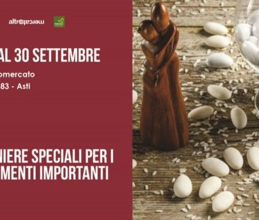 Spazio alle bomboniere eque e solidali alla bottega Rava e Fava di via Cavour