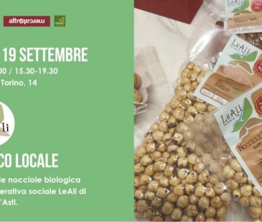 Il NaturaSì di piazza Porta Torino dedicherà una giornata alle nocciole bio della Cooperativa Sociale ‘LeAli’ di Costigliole d’Asti