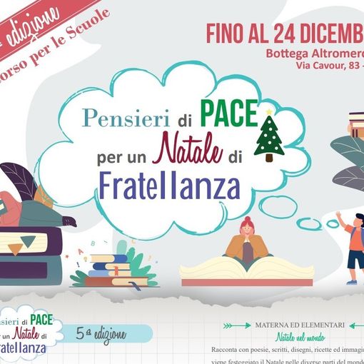 Quinta edizione per il concorso “Pensieri di PACE per un Natale di Fratellanza”