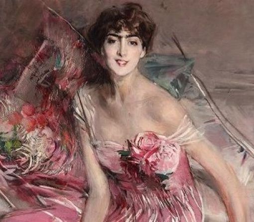 Signora in rosa, opera di Boldini del 1916