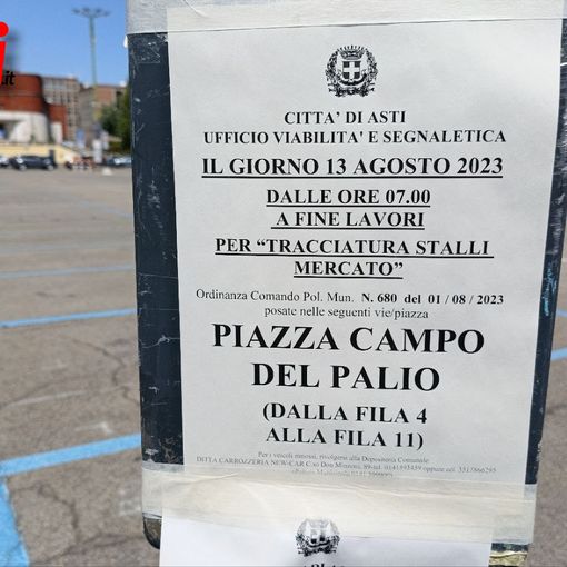 Da domenica in piazza del Palio si tracciano gli stalli per lo spostamento del mercato