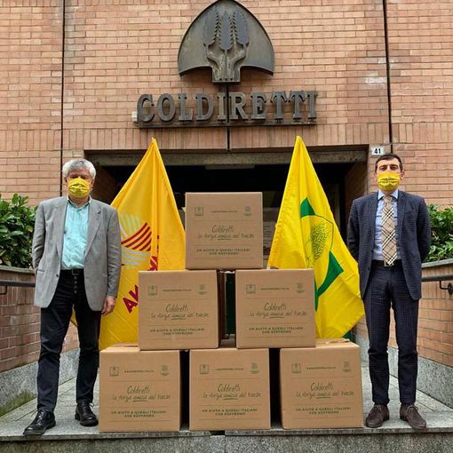 Coldiretti consegna strenne della solidarietà alle famiglie bisognose con prodotti Made in Italy