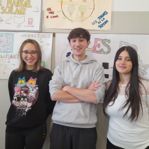 I tre studenti che hanno partecipato all'iniziativa