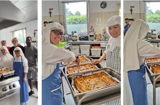 Nelle foto Marco Pieri (oresidente Cooperativa Argo – Trattoria Villa Quaglina) con Demba