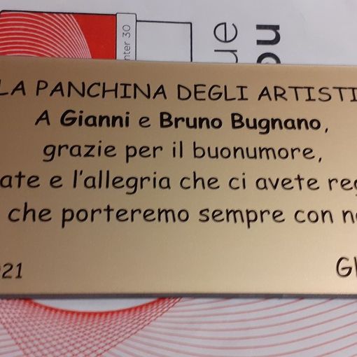 Targa in memoria del gemelli Bugnano