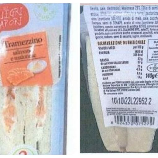 Richiamati dei tramezzini Penny Market per rischio Listeria