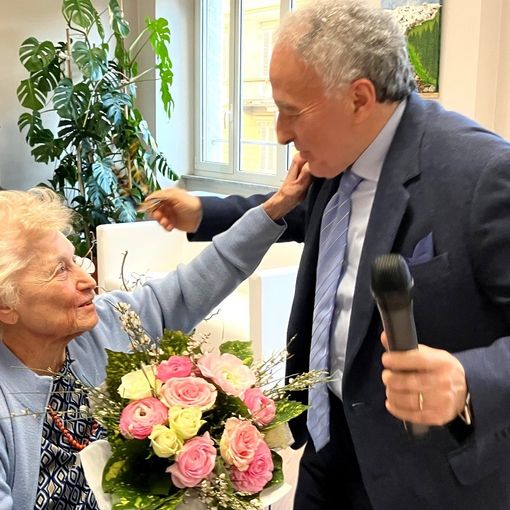 Treccia con il dottor Lucia al termine dell'incontro