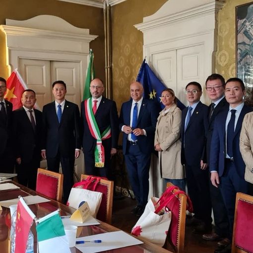 Alcune immagini della visita di questa mattina in Municipio