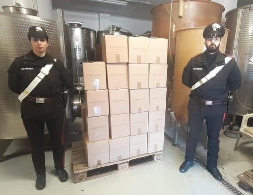 Il 'bottino' recuperato dai carabinieri di Canelli