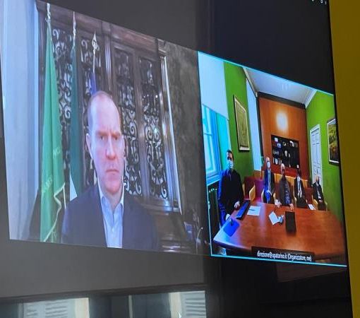 Un momento della conferenza stampa online