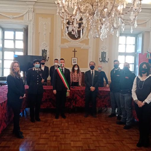 Un momento della visita