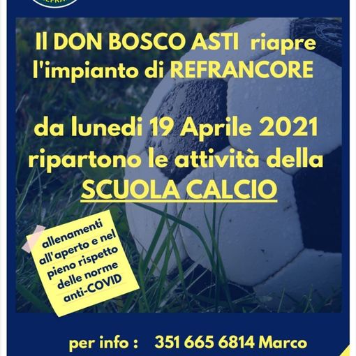 Locandina scuola calcio