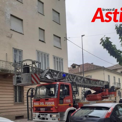 Intervento dei vigili del fuoco alla ex Clinica San Secondo