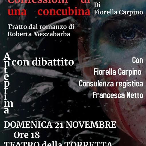Domenica 21 novembre al Teatro della Torretta in scena &quot;Misia. Confessioni di una concubina&quot;