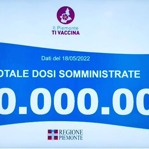 Covid, il Piemonte ha superato 10 milioni di dosi di vaccino somministrate