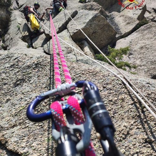 Vigili del fuoco: addestramenti sulla Rocca Sbarua per il personale SAF (FOTO)