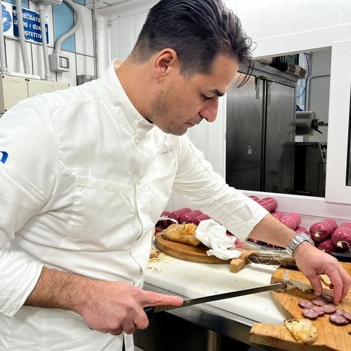 Pasquale Palamaro durante il press tour al Marificio