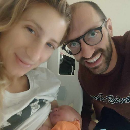 Gioele con mamma Zita e papà Alfredo